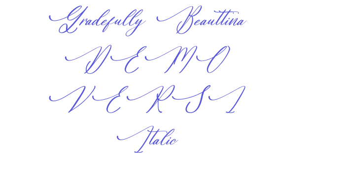 Gradefully Beauttina DEMO VERSI Italic Font Download