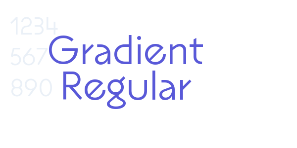 Gradient Regular font free