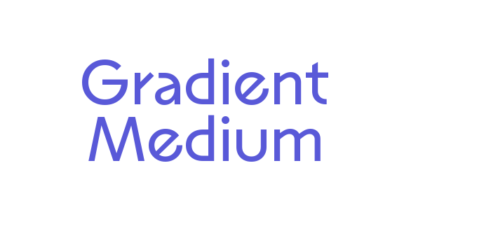 Gradient Medium Font Download