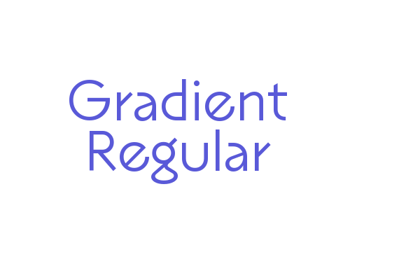 Gradient Regular Font