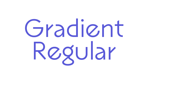 Gradient Regular Font