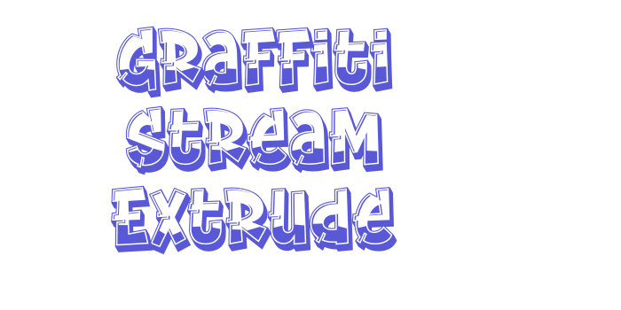 Graffiti Stream Extrude Font