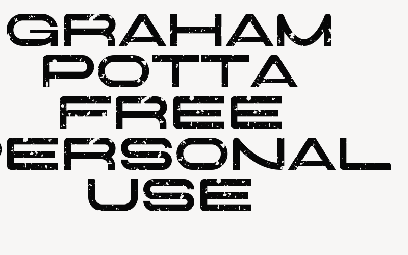 Graham Potta Free Personal Use Font