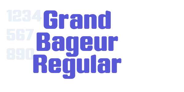 Grand Bageur Regular font free