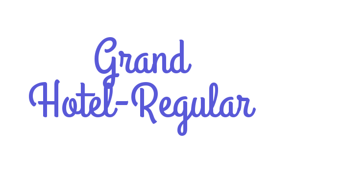 Grand Hotel-Regular Font