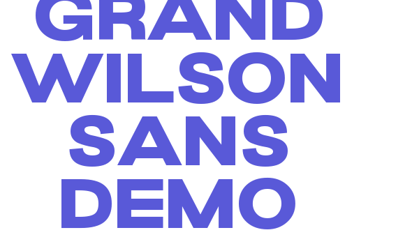 Grand Wilson Sans DEMO Font