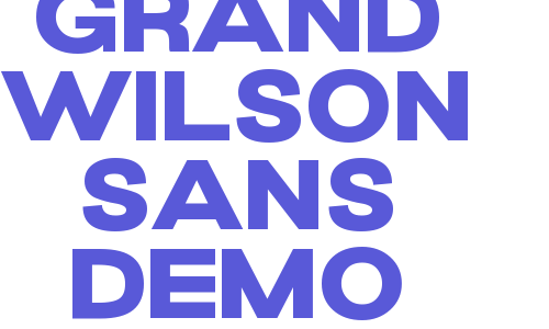 Grand Wilson Sans DEMO Font Download