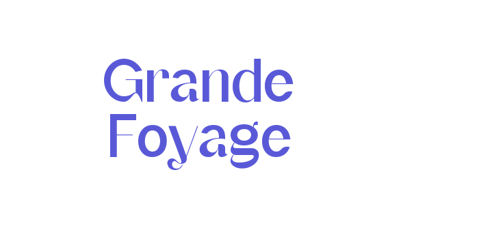 Grande Foyage Font Download