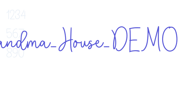 Grandma_House_DEMO font free