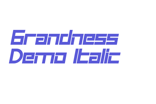 Grandness Demo Italic Font