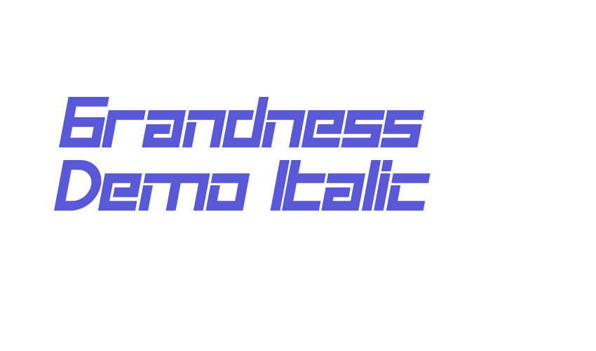 Grandness Demo Italic Font Download