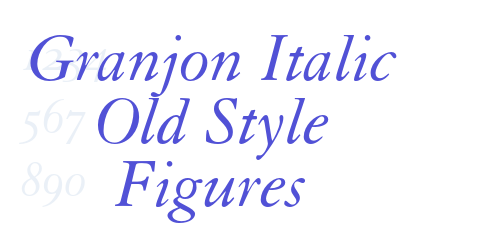 Granjon Italic Old Style Figures-font-download