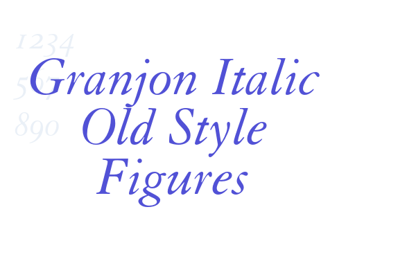 Granjon Italic Old Style Figures