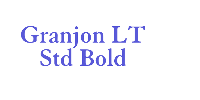 Download Granjon LT Std Bold Font