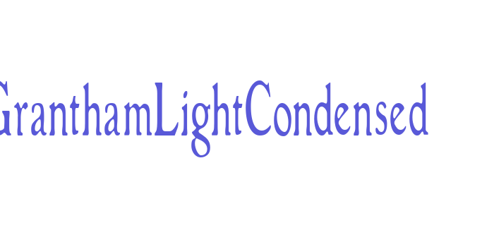 GranthamLightCondensed Font