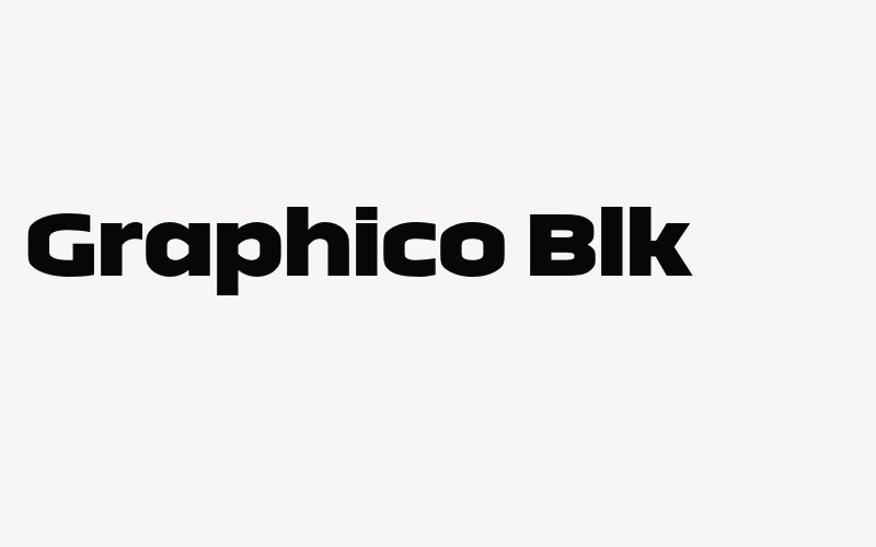 Graphico Blk Font