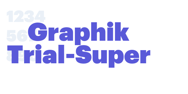 Graphik Trial-Super font free