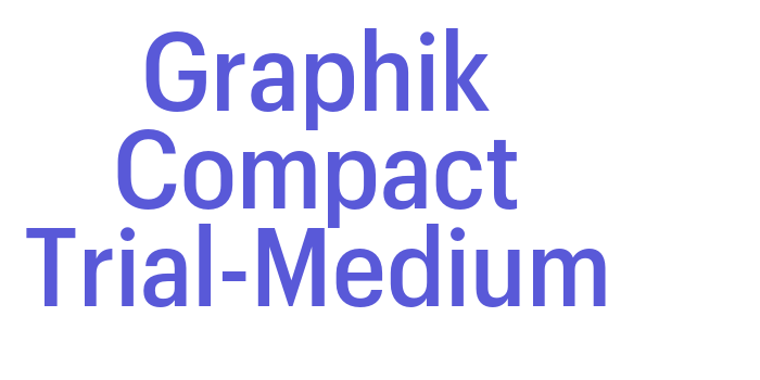 Graphik Compact Trial-Medium Font