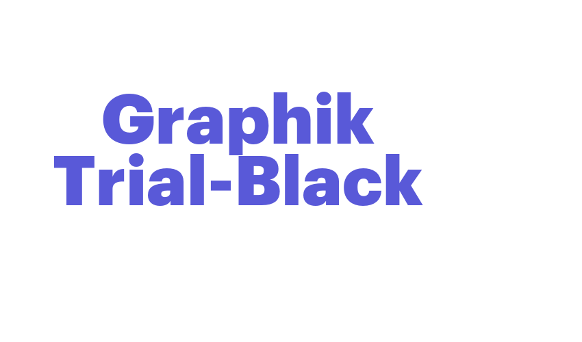 Graphik Trial-Black Font Download