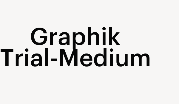 Graphik Trial-Medium Font