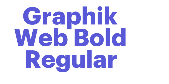 Graphik Web Bold Regular Font