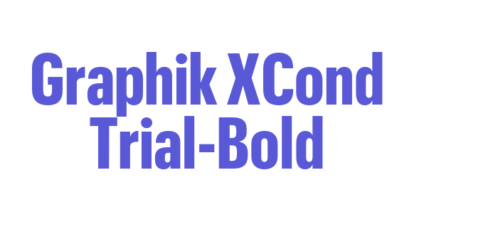 Graphik XCond Trial-Bold Font