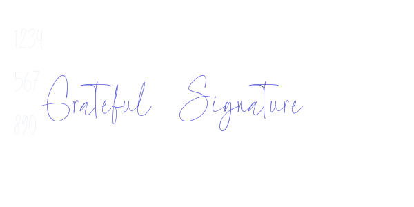 Grateful Signature font free