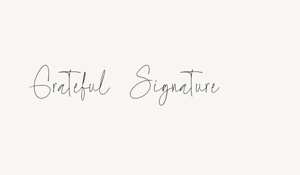 Grateful Signature Font