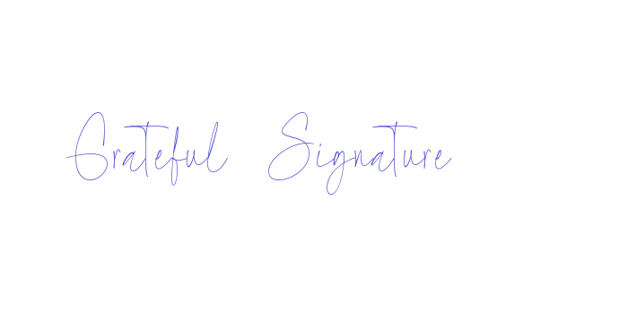 Grateful Signature Font Download