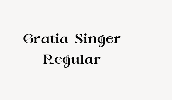 Gratia Singer Regular Font