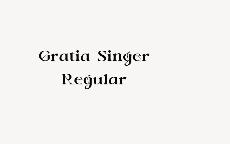 Gratia Singer Regular Font