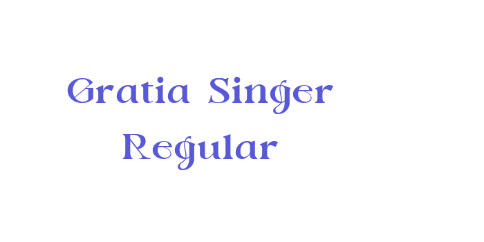 Gratia Singer Regular Font Download