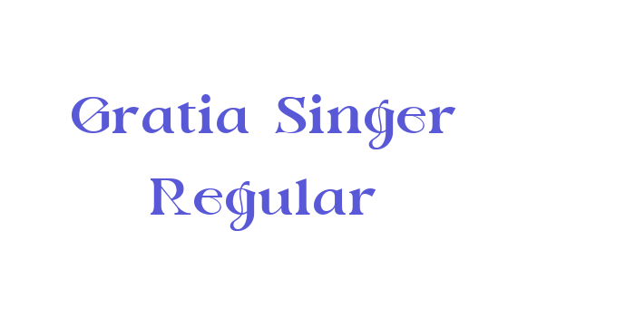 Gratia Singer Regular Font