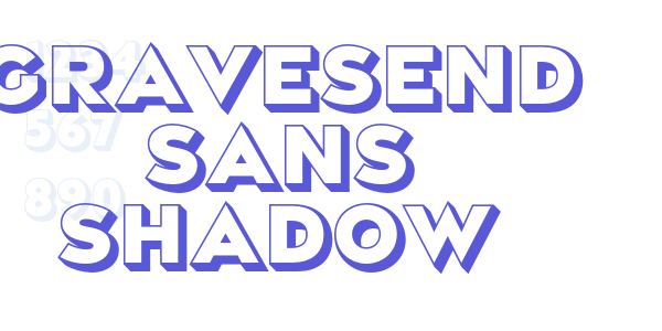 Gravesend Sans Shadow font free