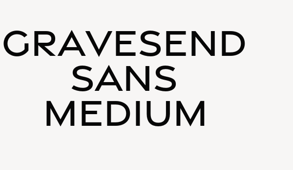 Gravesend Sans Medium Font