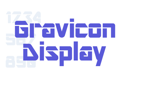 Gravicon Display Font