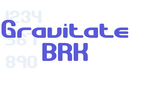 Gravitate BRK Font