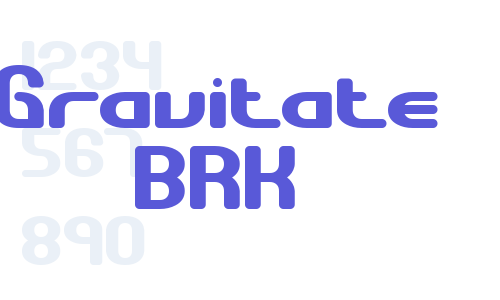 Gravitate BRK Font Download