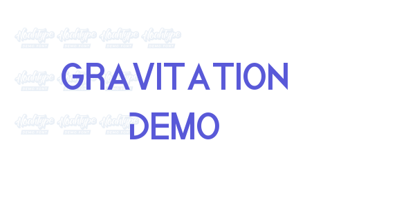 Gravitation Demo font free