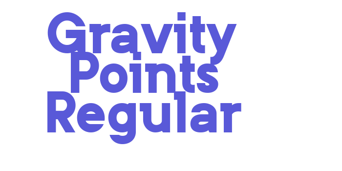 Gravity Points Regular Font Download