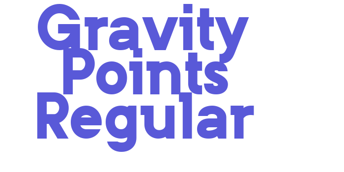 Gravity Points Regular Font