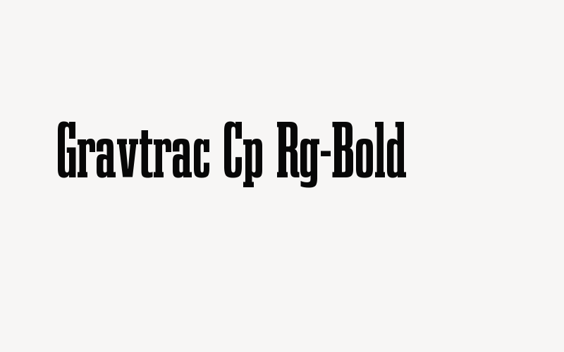 Gravtrac Cp Rg-Bold Font