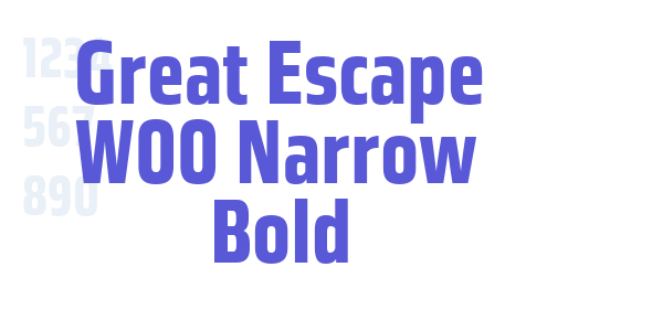 Great Escape W00 Narrow Bold font free