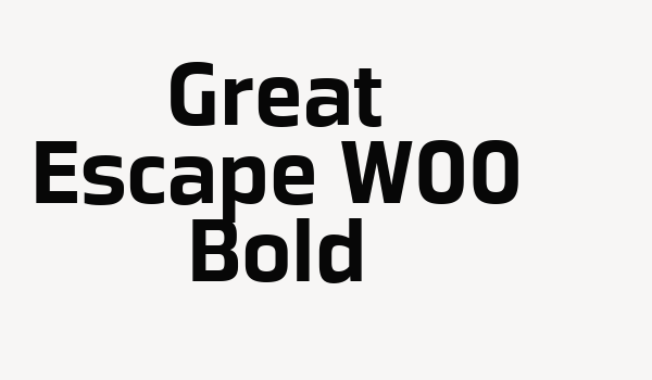 Great Escape W00 Bold Font