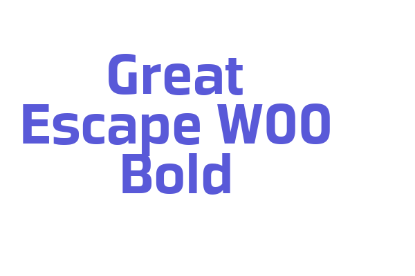 Great Escape W00 Bold Font