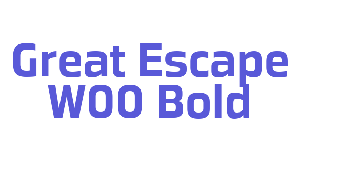 Great Escape W00 Bold Font Download