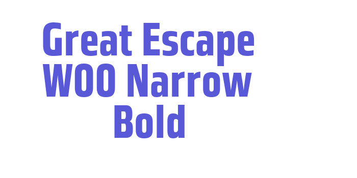 Great Escape W00 Narrow Bold Font Download