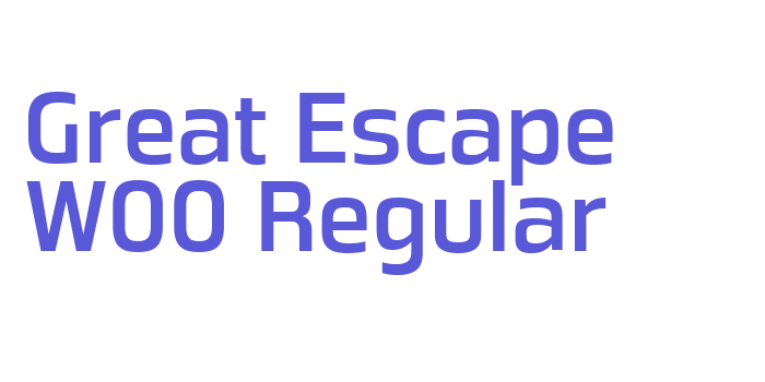 Great Escape W00 Regular Font Download