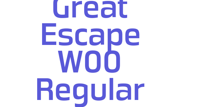 Great Escape W00 Regular Font