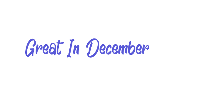 Great In December Font Download